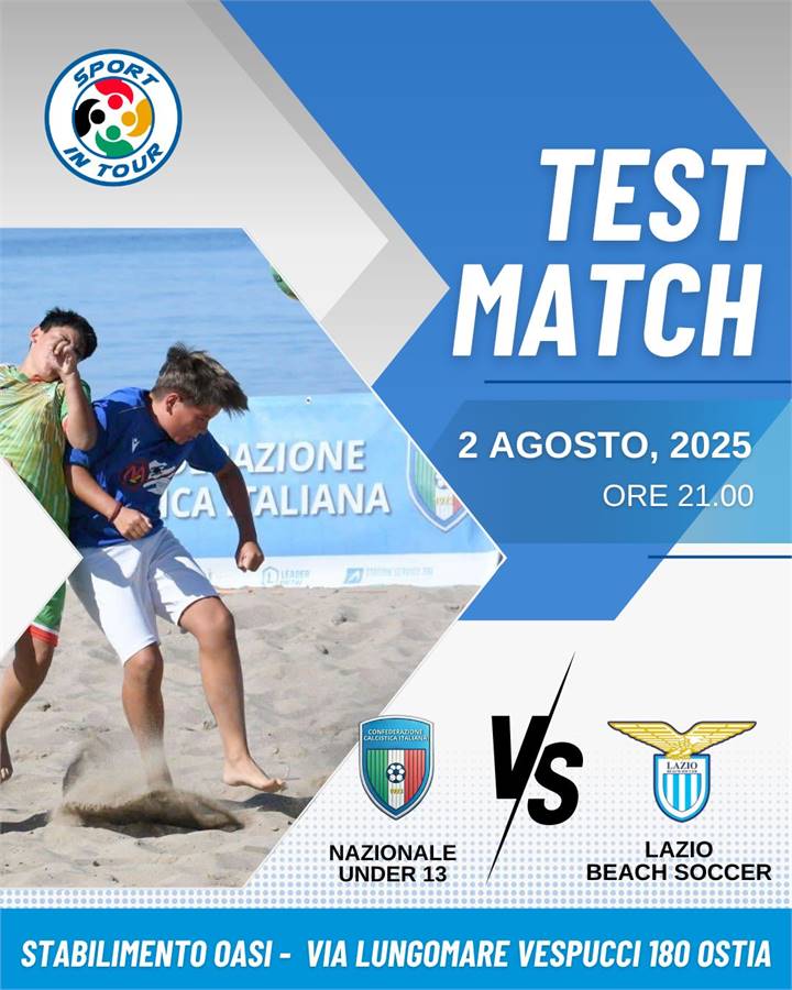 BEACH SOCCER, L’UNDER 13 DELLA NAZIONALE SFIDA LA LAZIO
